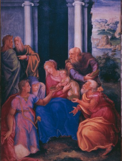 Adoration of the Magi, from a facsimile of the Breviary of King Philip II of Spain, 1569 by Julian and Leon, Andres de Fuente del Saz